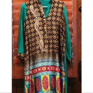 Pakistani Indian silk shirt/ kurta/ kurti